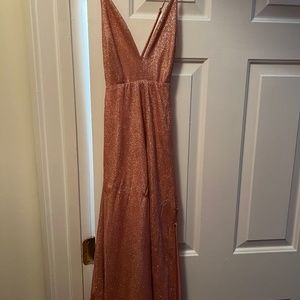 Pink shimmery formal gown